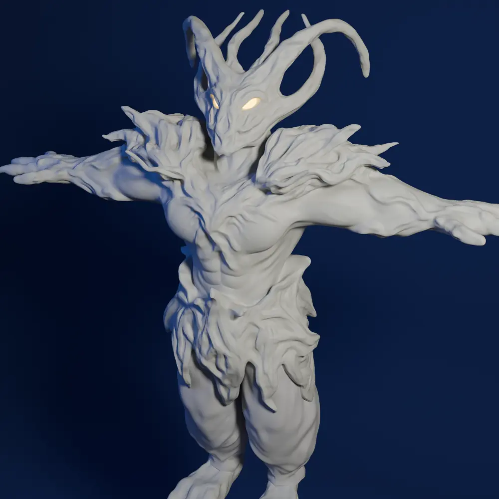 Scuplting de personnage réalisé par Kyler